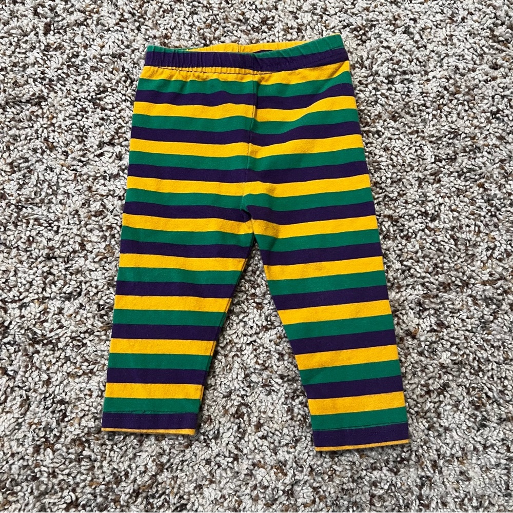 Me o Me Mardi Gras Colorful Leggings Size 0/6 Months